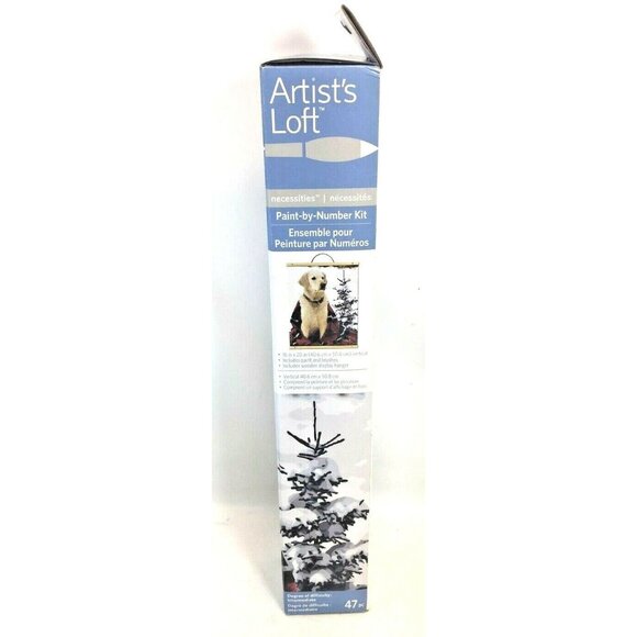 Artist's Loft Golden Lab Winter Snow Paint By Number Canvas Kit NEW Sealed 16 x - Picture 4 of 5